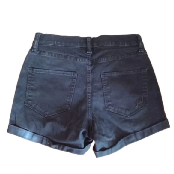 Express Jean shorts button fly black size 0 - Picture 2 of 4